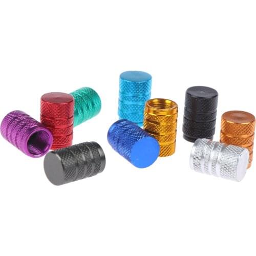 4PCs Truck Auto Parts colorful Durable Aluminium Alloy Dust Cover Wheel Tire Tyre Rim Valve Stem Caps Replacement for Car