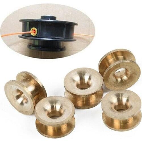 5PCS Trimmer Eyelet Gold Brass Sleeve Brush Cutter Universal Grass Weed Trimmer Heads Eyelets Garden Replacement Tool Accessory