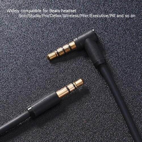 3.5 mm Jack Audio Speaker Cable Audio Cable Jack Replacement 3.5 mm Jack Cable Cord Wire for Beats Solo HD Studio Pro Mixr
