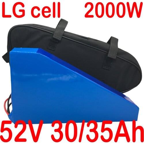 Duty Free Triangle E-bike Battery 52V 17Ah 20Ah 25Ah 27Ah 30Ah 35Ah Electric Bike Lithium Battery 2000W 1000W 500W Bafang TSDZ2