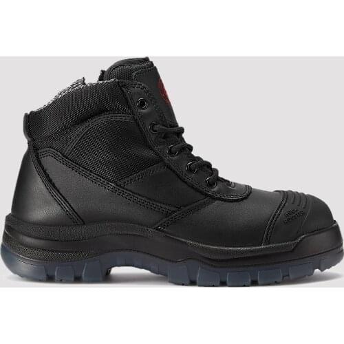 ROCKROOSTER Work Boots For Men Safety Shoes With Steel Toe Cap Man Casual Black Leather Ankle Boots Security Footwear
