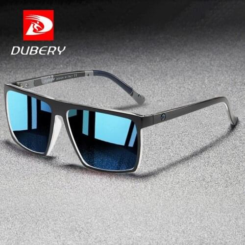 DUBERY Brand Men Polarized Sunglasses Suitable For Fishing Driving Sports Square Glasses Frame UV400 Polarized Sunglasses D369