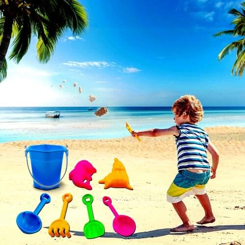 Childrens 7 Piece Beach Toy Sand Set Sand Play Sandpit Toy Summer Outdoor Toy Strand Speelgoed Kids Baby Toys Juguetes Playa