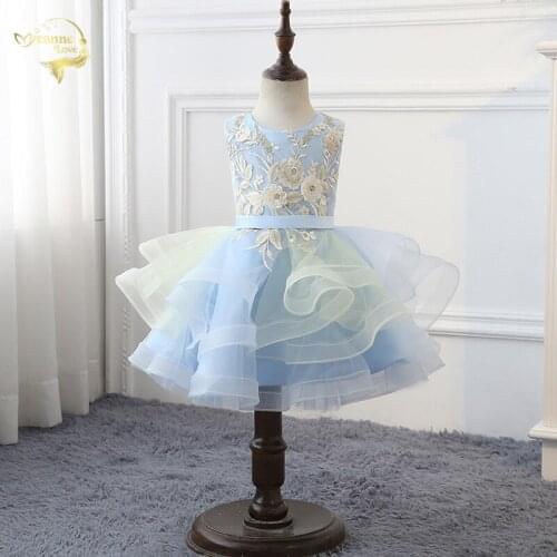 Toddler Girl Pageant Dresses Children Flower Girls Dress Ball Gown Baby Kids Evening Gowns Princess Dress First Communion Favors