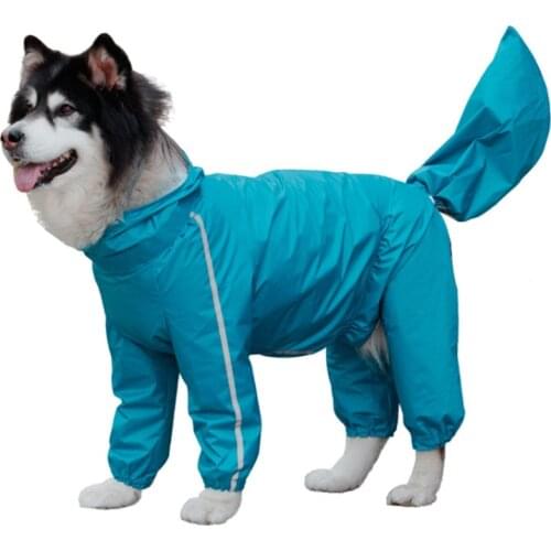 Large Dog Raincoat Big Dog Clothes Waterproof Coat Jacket Husky Labrador Golden Retriever Clothing Border Collie Pet Jumpsuit