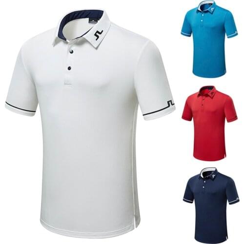 Summer Golf Wear Mens Short-Sleeved T-shirt Quick-Drying Breathable Sweat-Absorbent POLO Shirt