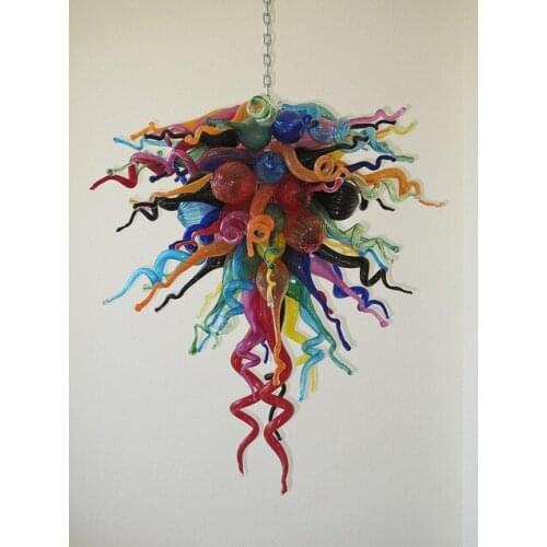 Fashion Art Home Decoration Rainbow Color Stained Glass Chandelier