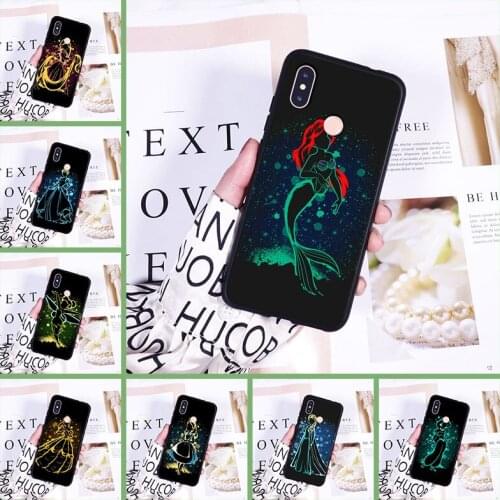 Soft Phone Case For Xiaomi MI A1 A2 Lite Mi5 Mi6 Mi8 5 5C 5S 5X 6 6X Plus 8 SE Silicone Cartoon Princess Anime Pretty Back Cove