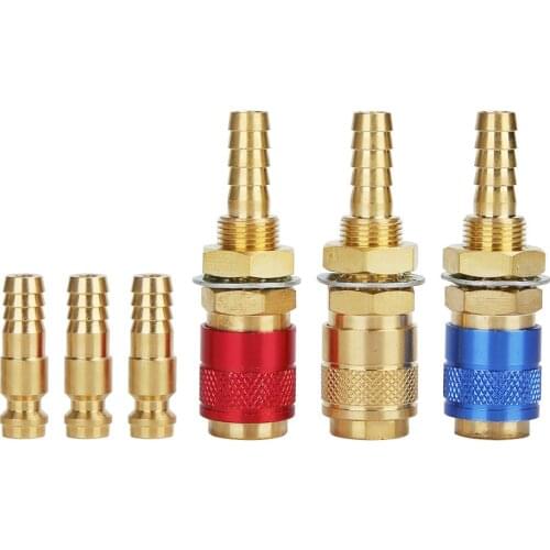 Rust-resistant Brass M8 Water Cooled Gas Adapter Quick Connector Set Fitting Tool for MIG Welding Torch Welding Supplies