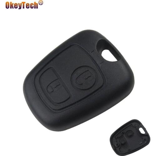 OkeyTech 10pcs/lot Replacement Car Key Front Cover Fob Remote Keyless Key Shell For Peugeot 107 207 307 407 206 306 Citroen Keys