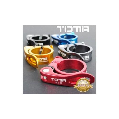 Whole Sale 100pcs/lotTOTTA SQ-20 34.9MM aluminum quick release seat post clamp quick release bicycle clamp 0.05Free Shipment