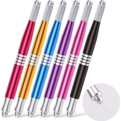 1st Fashion Permanent Makeup Tattoo Pen Tattoo Double Use Eyebrow Microblading Pen