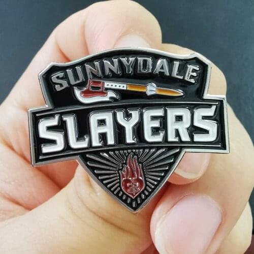 Sunnydale Slayers Enamel Pin Buffy the Vampire Brooch battling the dark creatures of the underworld