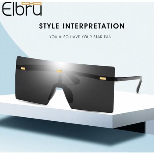 Elbru Retro Sunglasses Female Frame Sun Glasses Fashion Color Lens Square Sunglasses Vintage Glasses Oculos De Sol Gafas