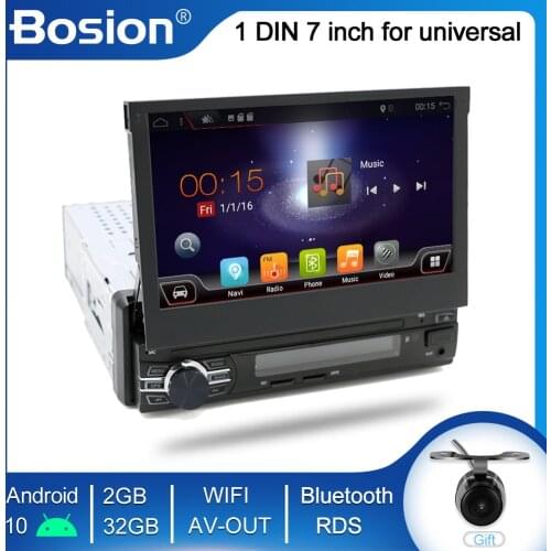 1 din 7" Universal car multimedia no dvd player Android 10 Quad Core Car radio GPS Navigation stereo Wifi BT auto Radio SWC RDS