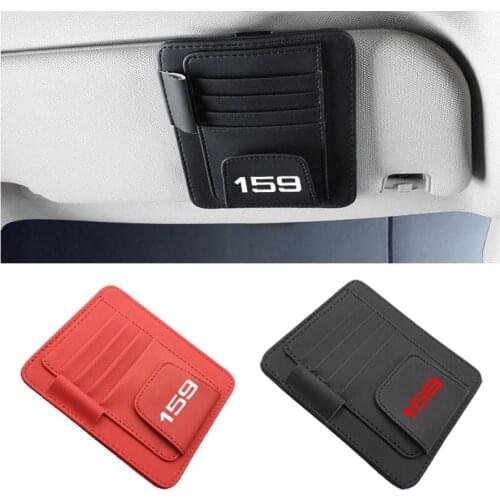 Pu Leather Visor Card Storage Sun Visor Organizer Tool Pouch Bag Card Storage Pen Storage Glasses Holder For Alfa Romeo 159