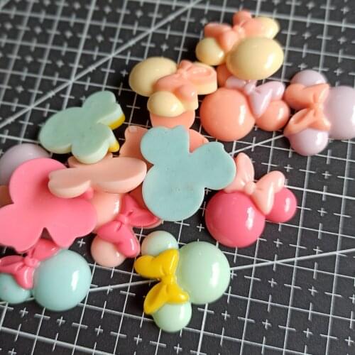 1pcs/lot Resin flat back micky head 25mm Ornaments Micro landscape Ornaments Creative Home Gardening Decorations