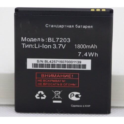 10pcs/lot 1800mAh BL7203 Battery For Fly IQ4405 IQ4413 IQ 4405 4413 BL 7203 Cell Phone Bateria Li-ion Accumulator