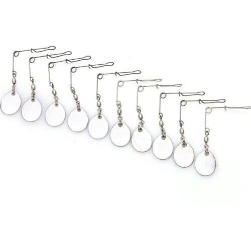 10pcs Fishing Spinner Blades Stainless Steel Jig Spinner Wire Forms Spinner Fishing Lure Bait Spoon Swisher Fishing Tackle