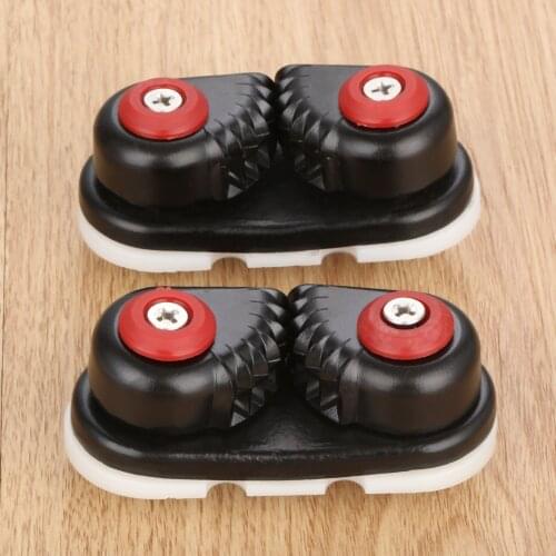 2Pcs Anodized Aluminium Boat Sailing Ball Bearing Cam Cleat Cleats Matic Fairlead Marine Sailing Kayak Canoe Dinghy Accessories