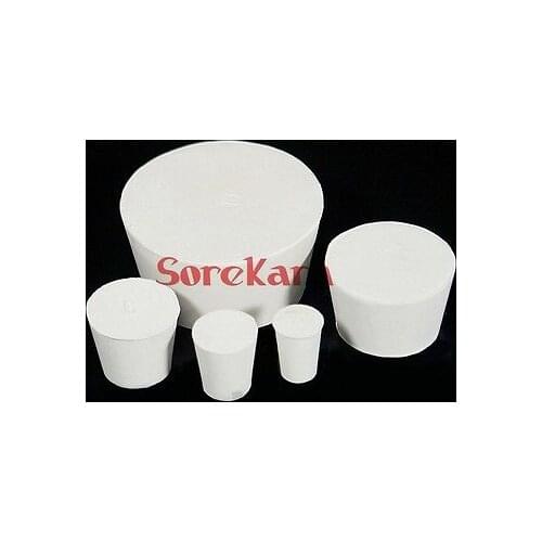 2pcs 15/21mm Rubber Stopper For Laboratory Test Tube Solid Bungs Airlock