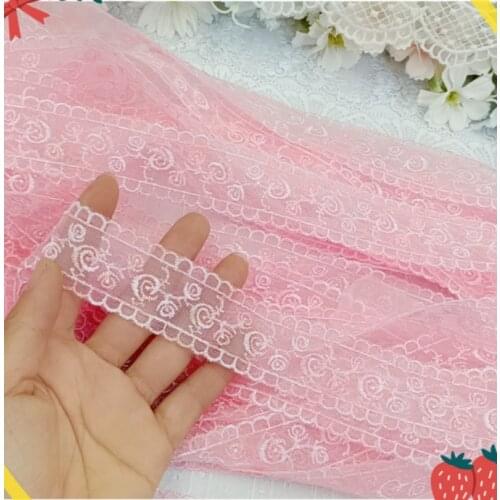 3 Meters/lot Width 9.3cm Delicate Embroidery Lace Mesh Lace Ribbon Fabric Sewing Accessories DIY Dress Garment Curtain