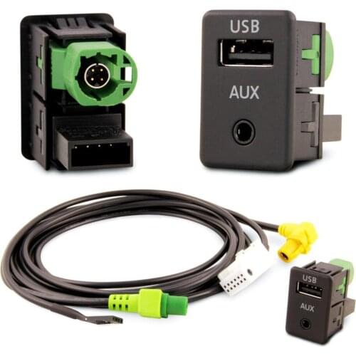 Biurlink Car Audio RCD510 RNS315 AUX USB Switch Cable Adaptor For Volkswagen Passat Polo CC Golf