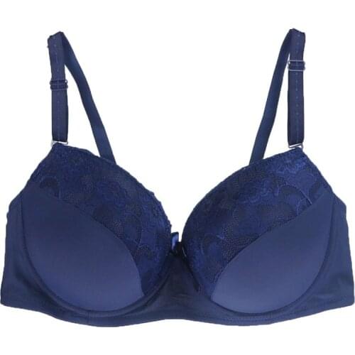 DaiNaFang Brand Womens Push Up Bras Sexy Deep V Embroidery Lace Bra Decorative Lingerie High Cotton Ployester Bras For Woman