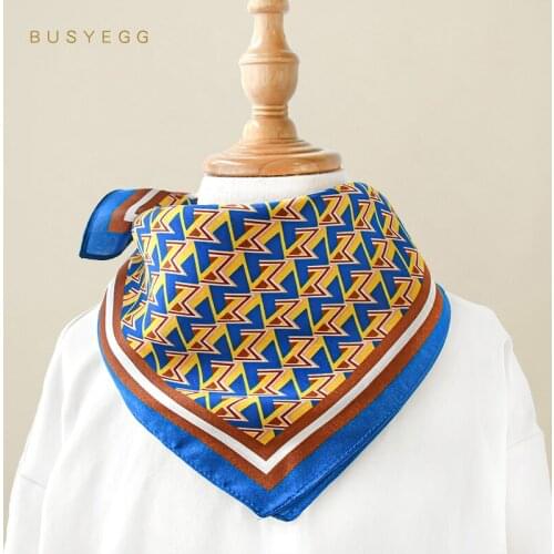 Child 100% silk bandana square 50cm silk scarf for children fashion baby hair band foulard headband wrap gift scarves lady girl