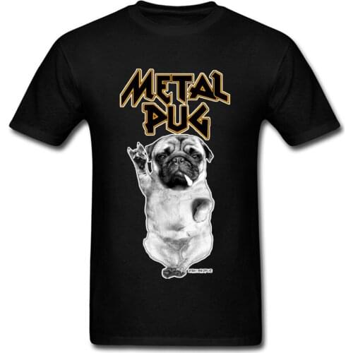 Retro Metal Pug Customized T-shirts Crew Neck Winter Soldier Mens Tops Shirts Short Kanye West Ostern Day Retro Style Mens Tees