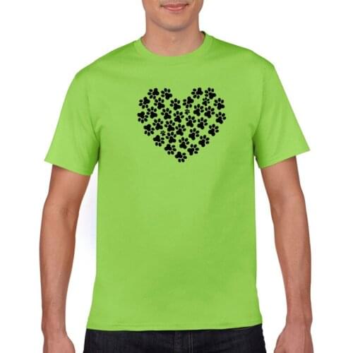 2021 3D printed dog paw soft letter 90s mens T-shirt womens t-shirt mens T-shirt