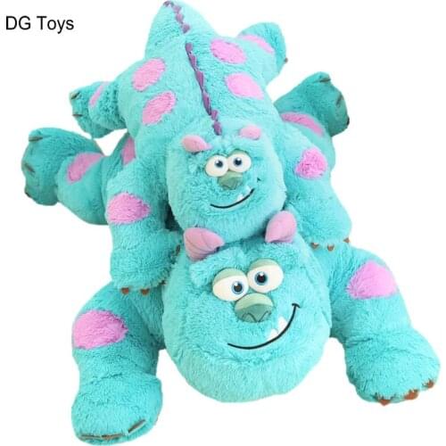 Giant Fluffy Long Hair Blue Evil Monsters Plush Toy Swag Big Eyes Anime Monsters Plushies Lying Throw Pillow Cushion For Boy