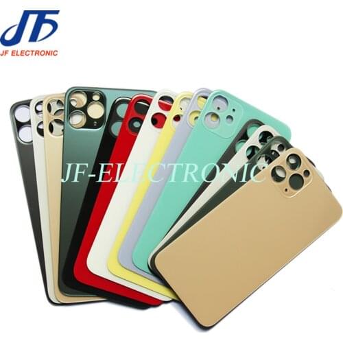 30Pcs Replacement Back Housing Case Big Hole Back Battery Cover Rear Door Housing Case For iPhone 11 Pro Max 11Pro Glass Body