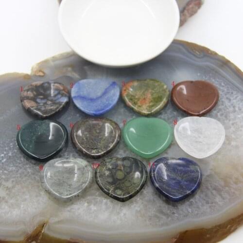 Heart-shaped Quartz Of Worry Stone,Reiki Chakra Thumb Worry Stone,Stress Relief Gemstone,Healing Self Care Rubbing Stone