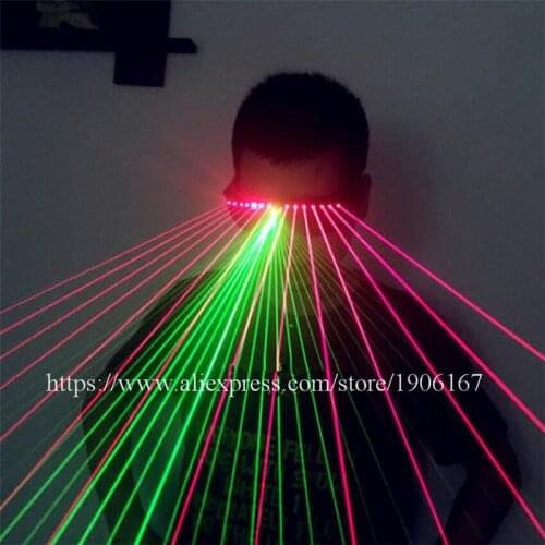 Fashion Red Green Laser Show Glasses Party Laserman Glasses For Night Club KTV Bar Stage Show