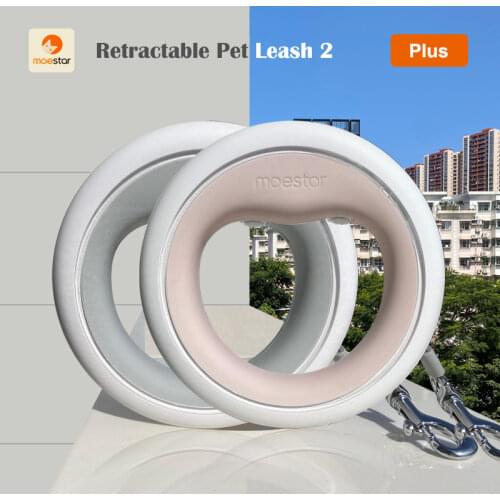 2021 MOESTAR Upgraded Retractable Pet Leash Dog Traction Rope Flexible Ring Shape 3m with Rechargeable LED Night Light