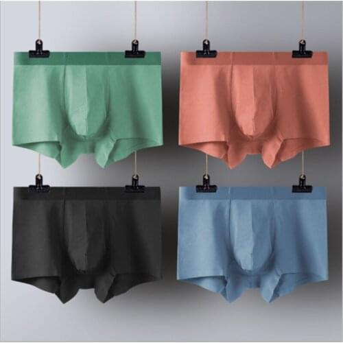 Mens underwear cotton, seamless boxers in the middle waist