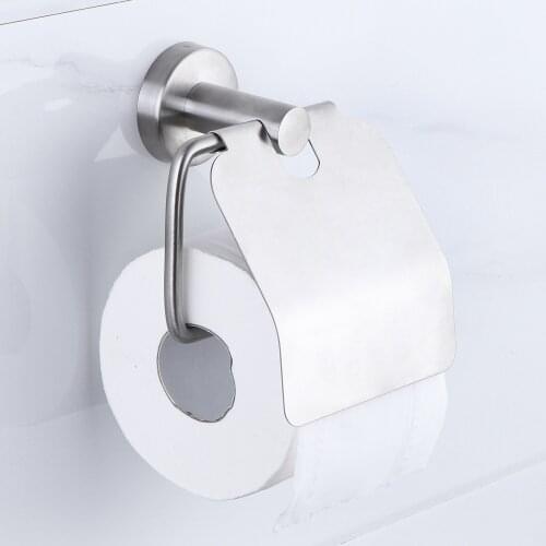 Stainless Steel Suction Cup Wall Mounted Paper Holder Rack WC Toilet Tissue Storage Shelf Bathroom Accessories rack holders