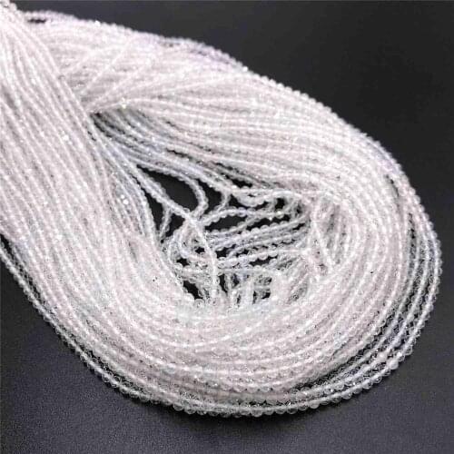 Natural AA white quartz crystal beads 2 3 4mm Small Beads Micro Natural gem stone beads quartz crystal round section loose beads