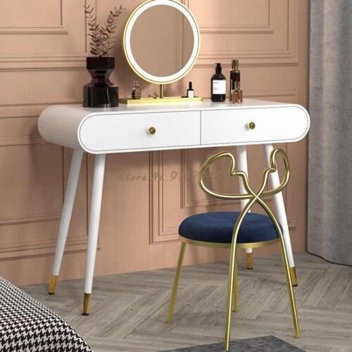 Original simple makeup stool net red ins Nordic bedroom modern light luxury dressing chair backrest girl fawn chair