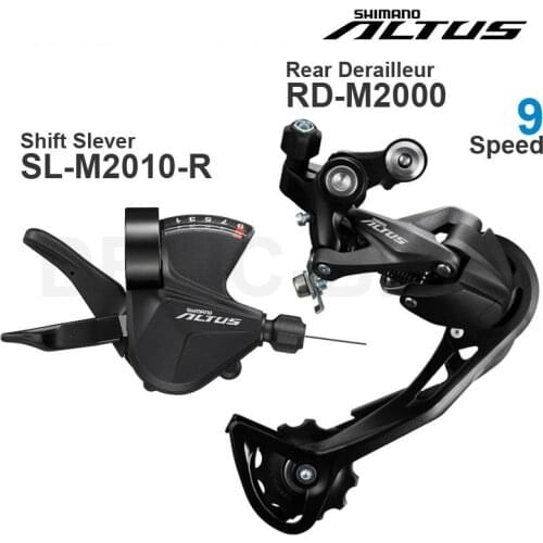 ORIGINAL Shimano ALTUS M2000 9v MTB bike bicycle Groupset with M2010 Shifter M2000 SHADOW RD Rear Derailleur 9Speed