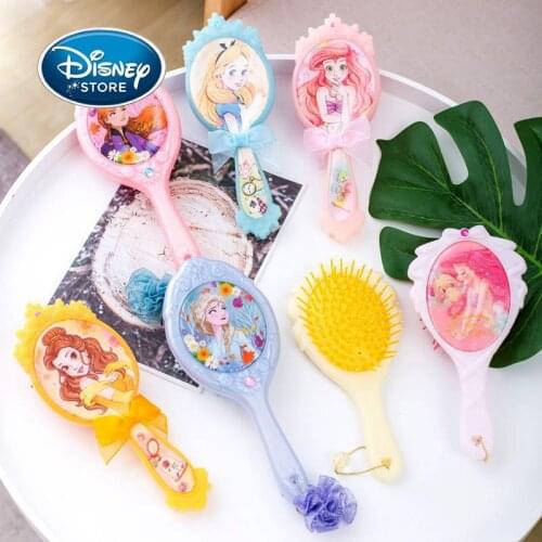 Disney Princess Air Cushion Comb Frozen Snow Queen Belle Alice Massage Comb Hair Anti-static Combs Kid Girl Beauty Head Brush