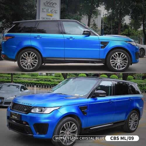 Most Quality Hot Sale Crystal Blue Metal Style PVC Durable Material Protective Film Car Paint Covering Whole Car