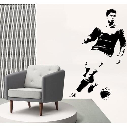 Retro Football star Family Wall Stickers Mural Art Home Decor For Boys Bedroom Decals Vinyl Art Decals
