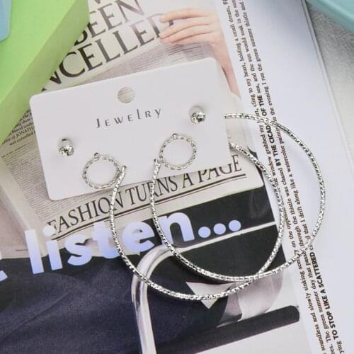 Earrings Pendientes Pearl Flower Hoop Earring Set for Women Girl Fashion Jewelry Boucle Oreille Femme Oorbellen Jewelry Sets