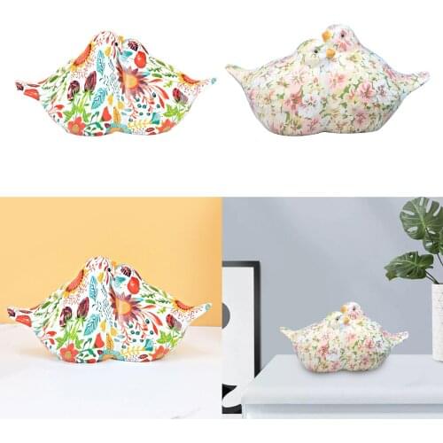 Modern Bird Statue Resin Lovebird Figurine Decoration Bookcase Bookshelf Shelf Graffiti Sculpture Ornament