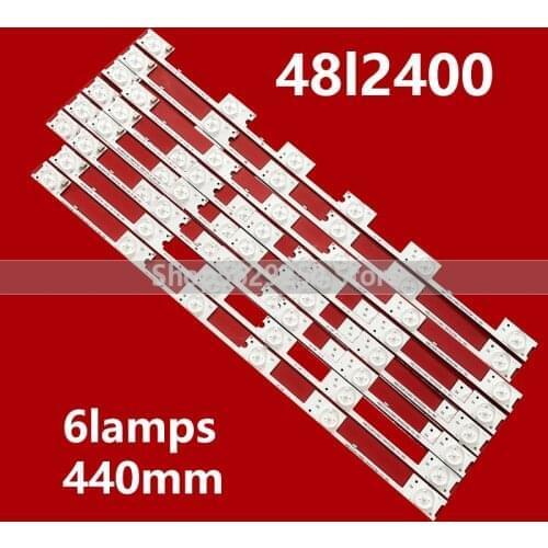 6 LEDS*6V 44.2cm New 100 Pieces/lot LED strips bar working for KDL48JT618U KDL48JT618A 35018539 35018540 35018541 48L2400