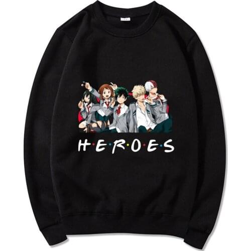 Anime Men Sweatshirt My Hero Academia Anime Costume Long Sleeve Vintage Sportswear Mens Tracksuit Spring Sweatshirt Tops