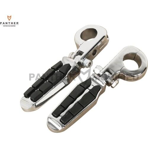 Universal 1.25" Motorcycle Engine Guards Foot Pegs Moto Anti Vibration Foot Rest case for Yamaha Kawasaki Suzuki Honda Harley