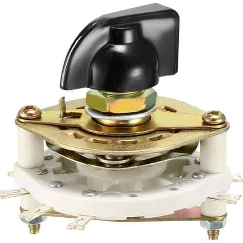 UXCELL 1PCS 1/2 Pole 3/7/9 Position Switches 1 Deck Band Channel Rotary Switch Selector with Knob for Radio TV Industrial Unit